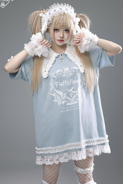 Witch Apprentice Subculture T-shirt Dress + Suspender Apron