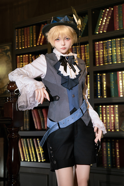 [Pre-order Deadline: November 9] Steampunk Prince Vest Shorts Cape Suit Set + Hat + Complete Accessories