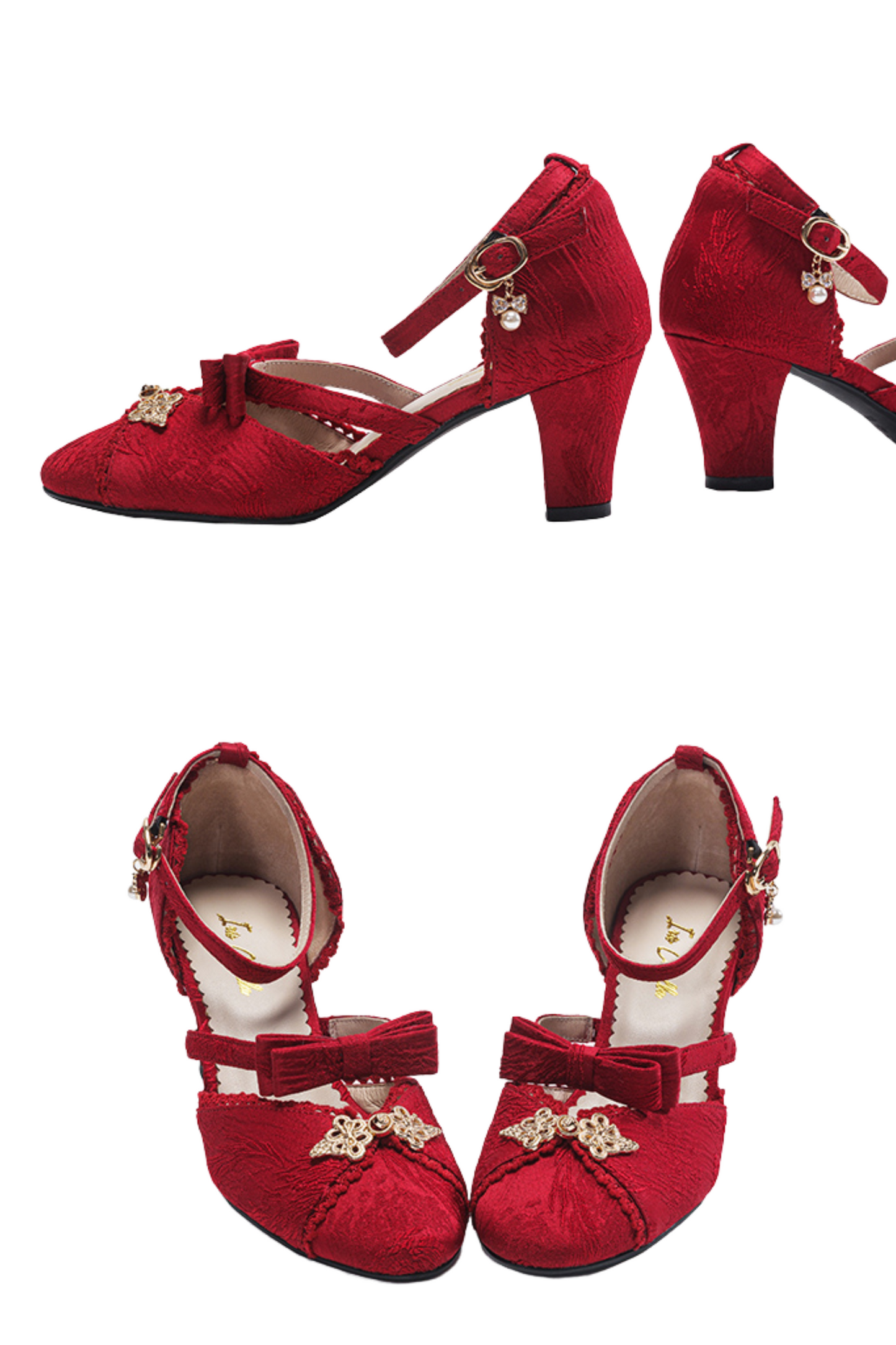 Round Chinese-Style Wedding Shoes