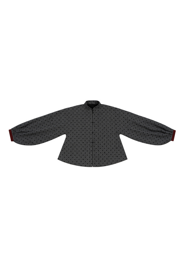 ダークモードチャイナベスト＋ハイカラートップス＋スカート