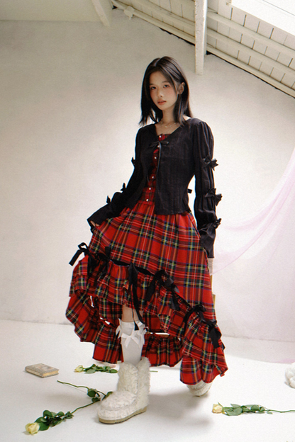 Polka Dot Plaid Blouse