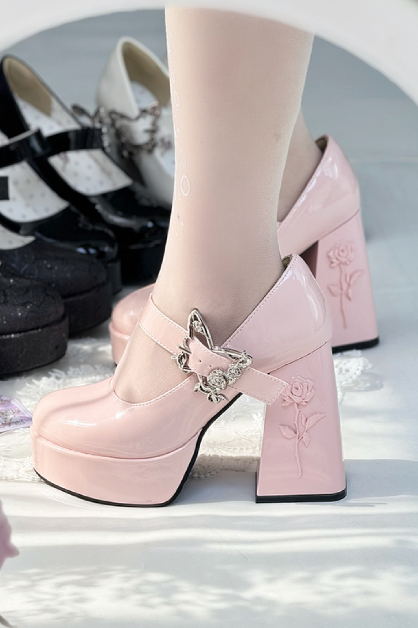 Floating Dreamland Platform Block Heels