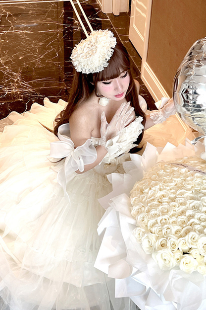 ファーストラブフローラルドレス+スリーブ