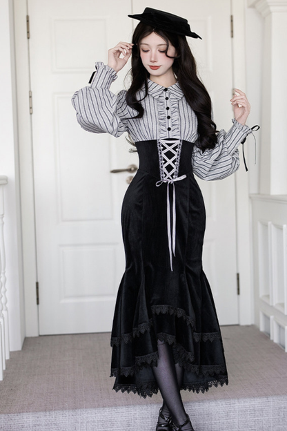 Fishtail Dress + Flare Dress + Hat + Hairband