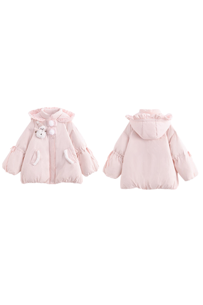 ベイビーレースフードダウンジャケット