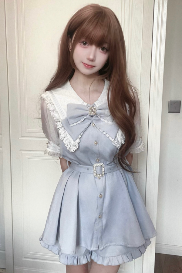 [Reservations] Dark Sweet Sailor Top + Ruffle Shorts