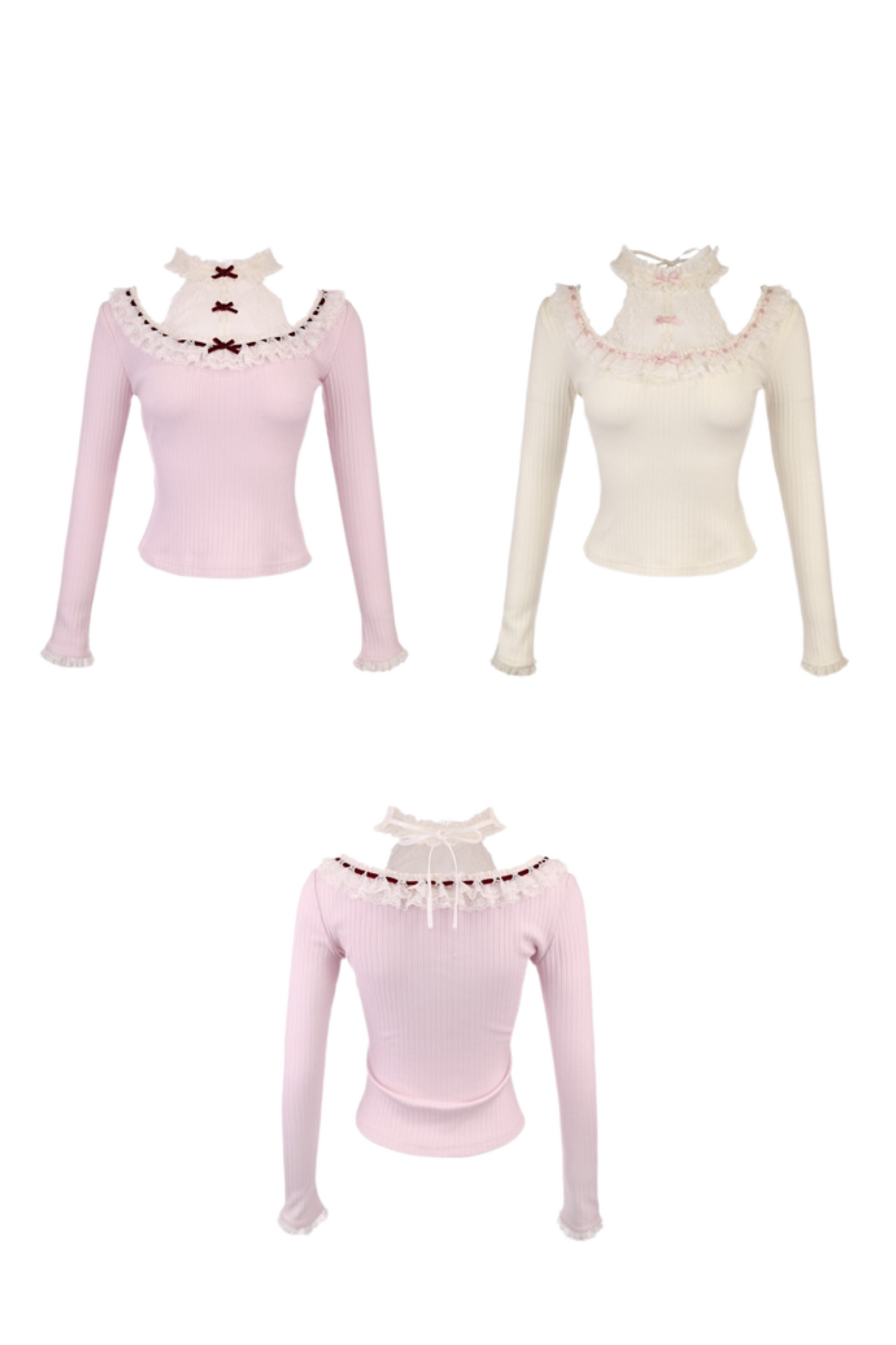 [Reservations] Sweet Fur Off-Shoulder Ribbon Top