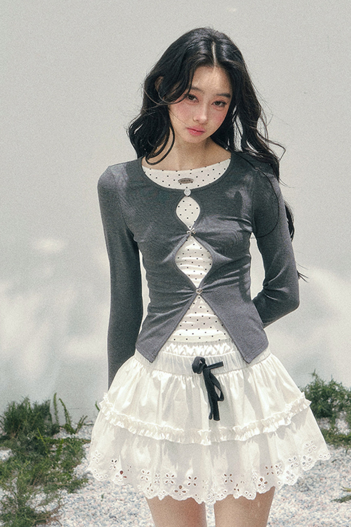 レーススイートティアードパフィースカート