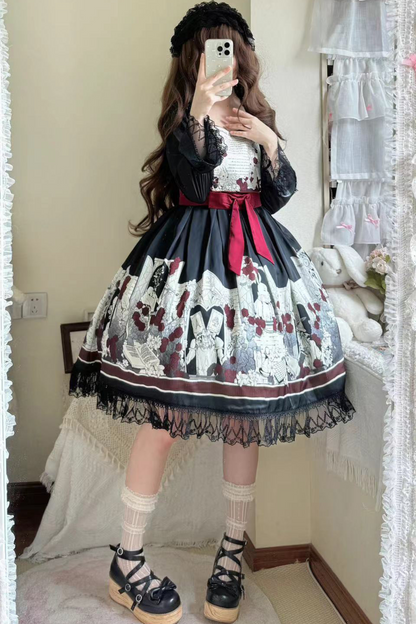 暗闇のアリスドールロリータドレス