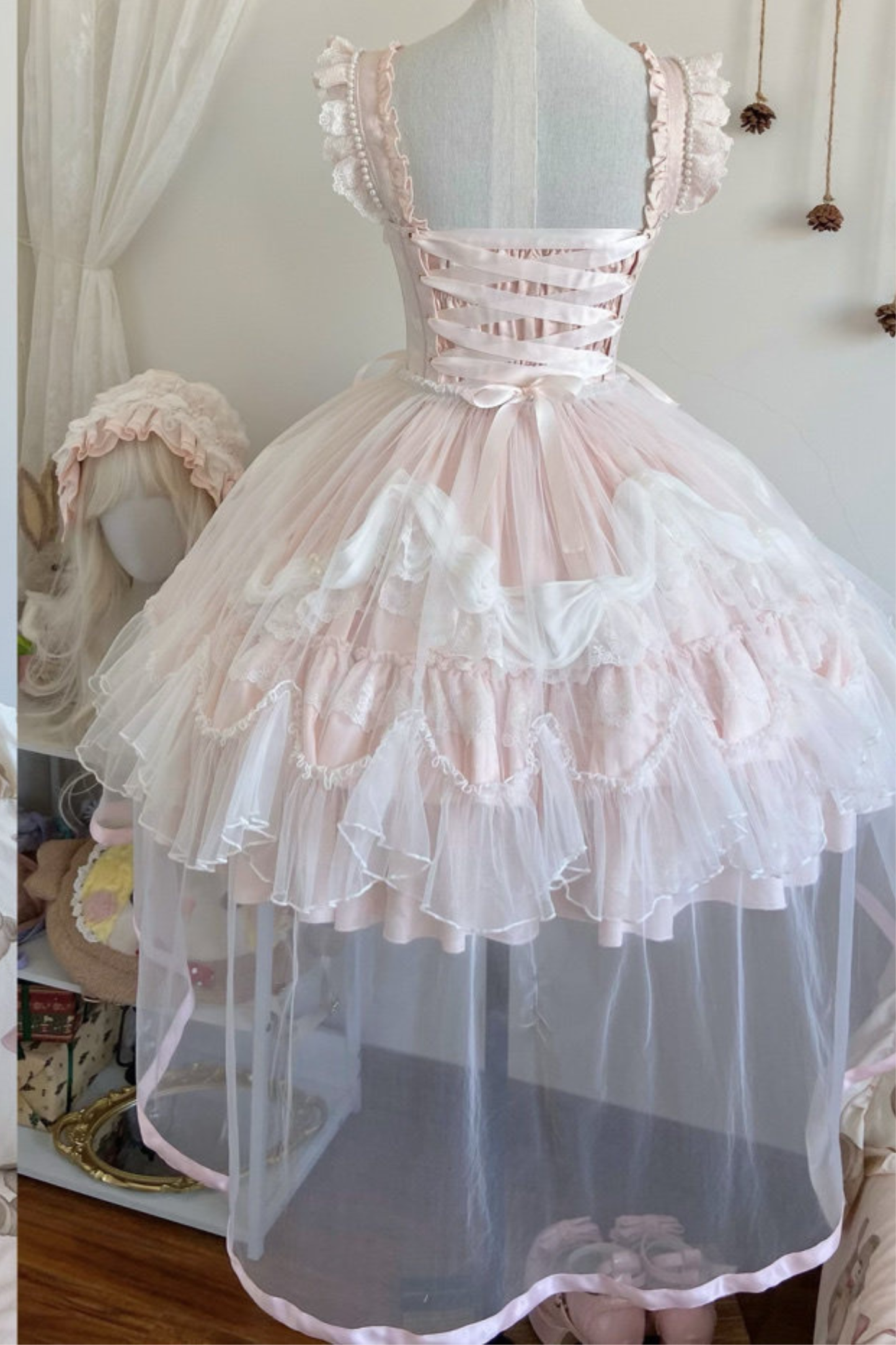 スイートフリルケーキロリータドレス