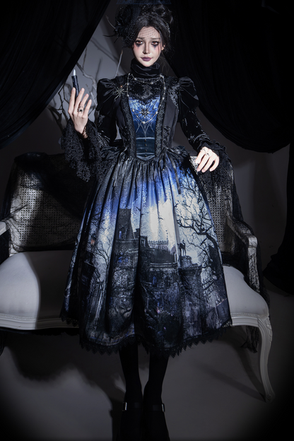 Velvet Patchwork Camisole Dress