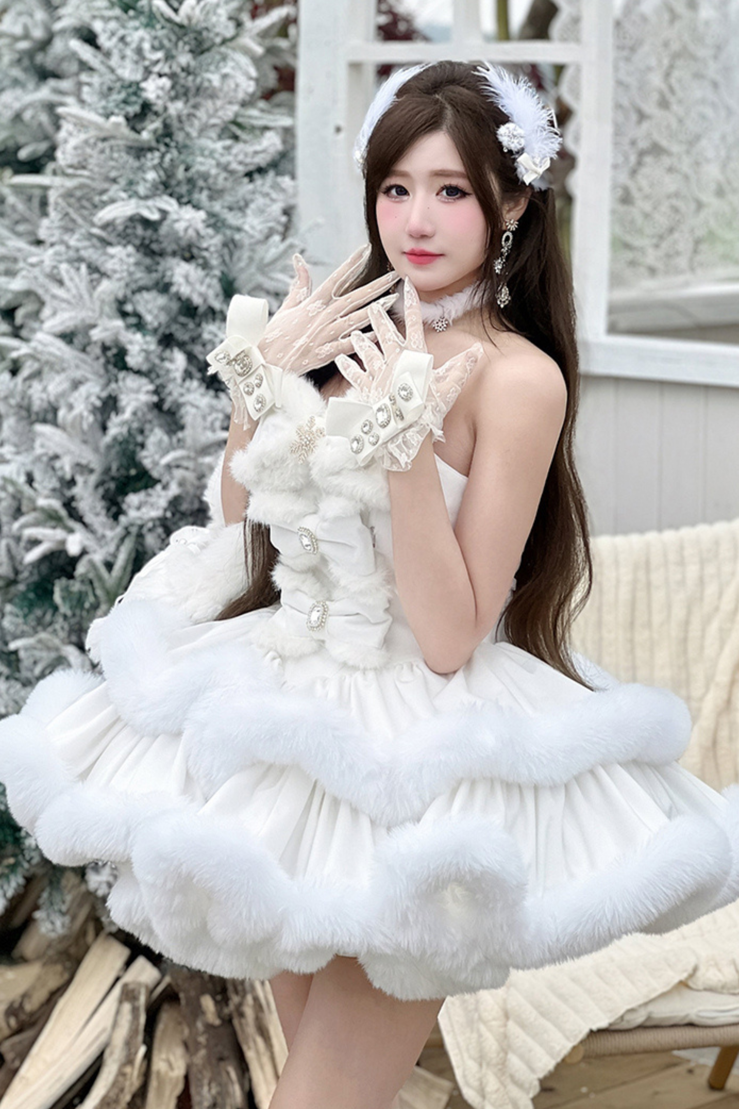 アンゴラファープリンセスドレス+ラビットマント+シアーテール