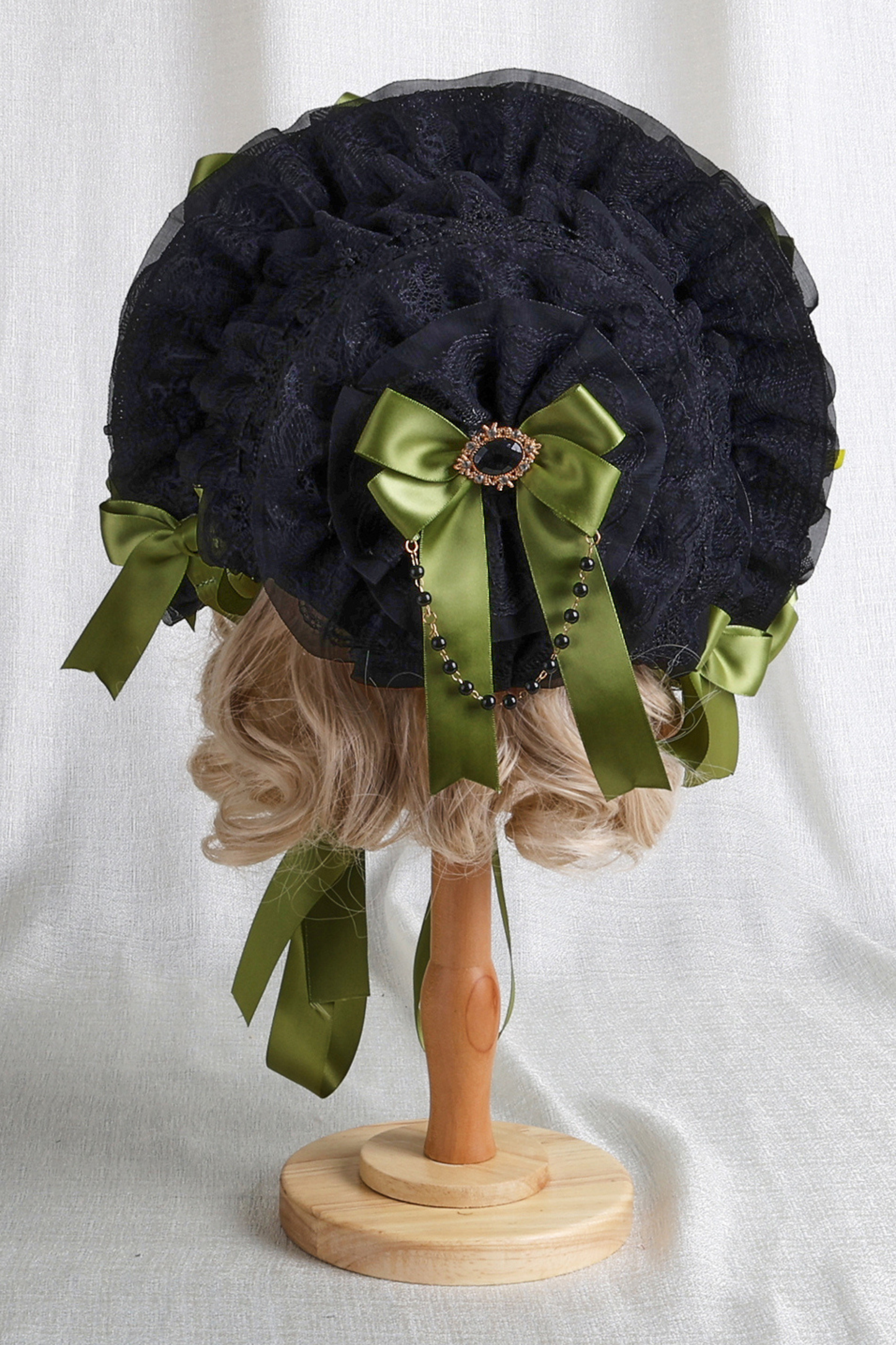 リボンゴシックロリータボンネット