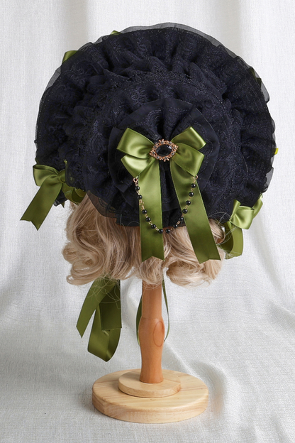 リボンゴシックロリータボンネット