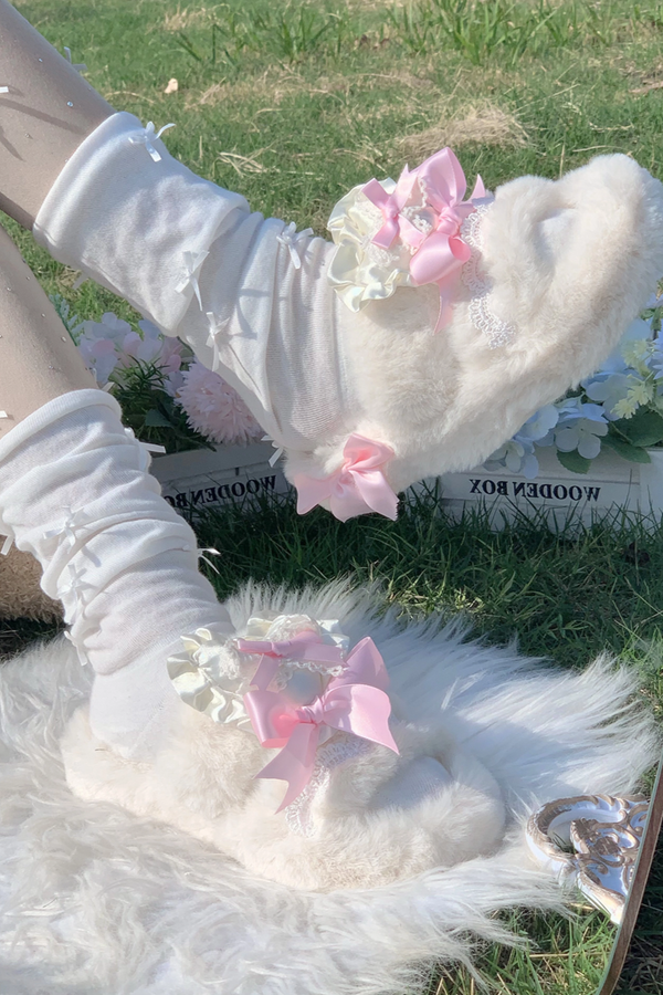 Bunny Fur Lolita Slippers