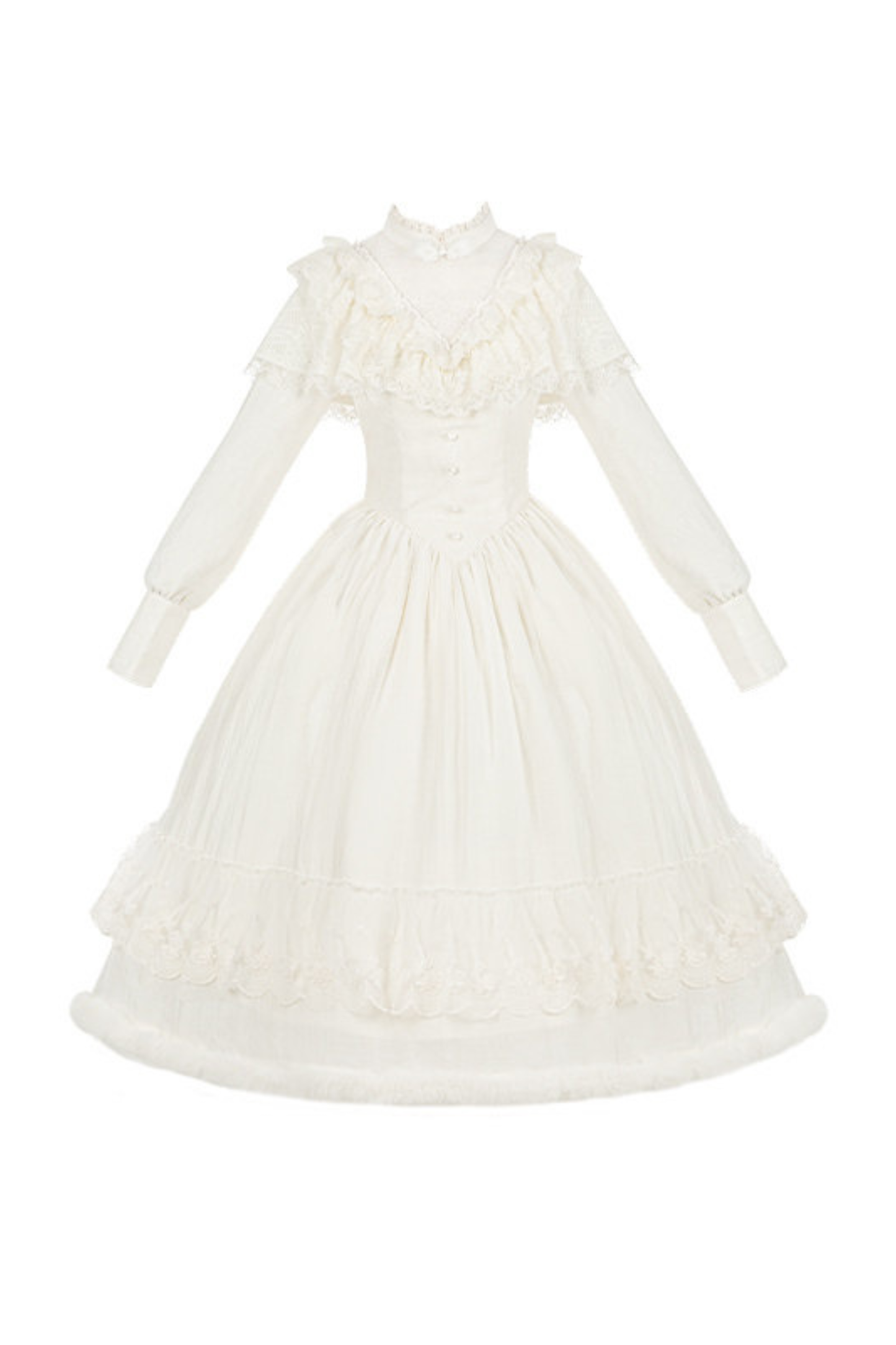 Rouge Snow Fishtail Dress + Flared Dress + Hat + Clip