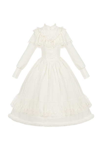 Rouge Snow Fishtail Dress + Flared Dress + Hat + Clip