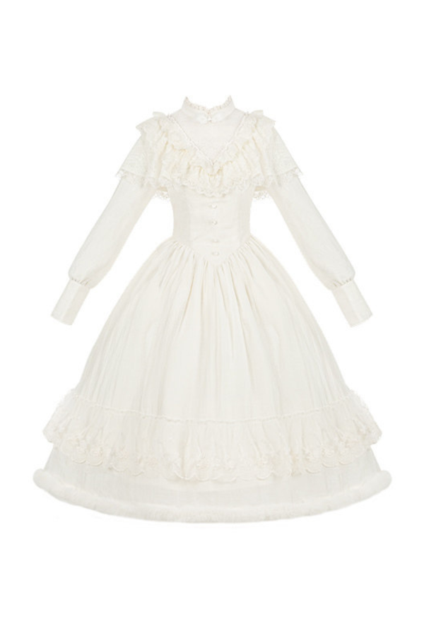 Rouge Snow Fishtail Dress + Flared Dress + Hat + Clip