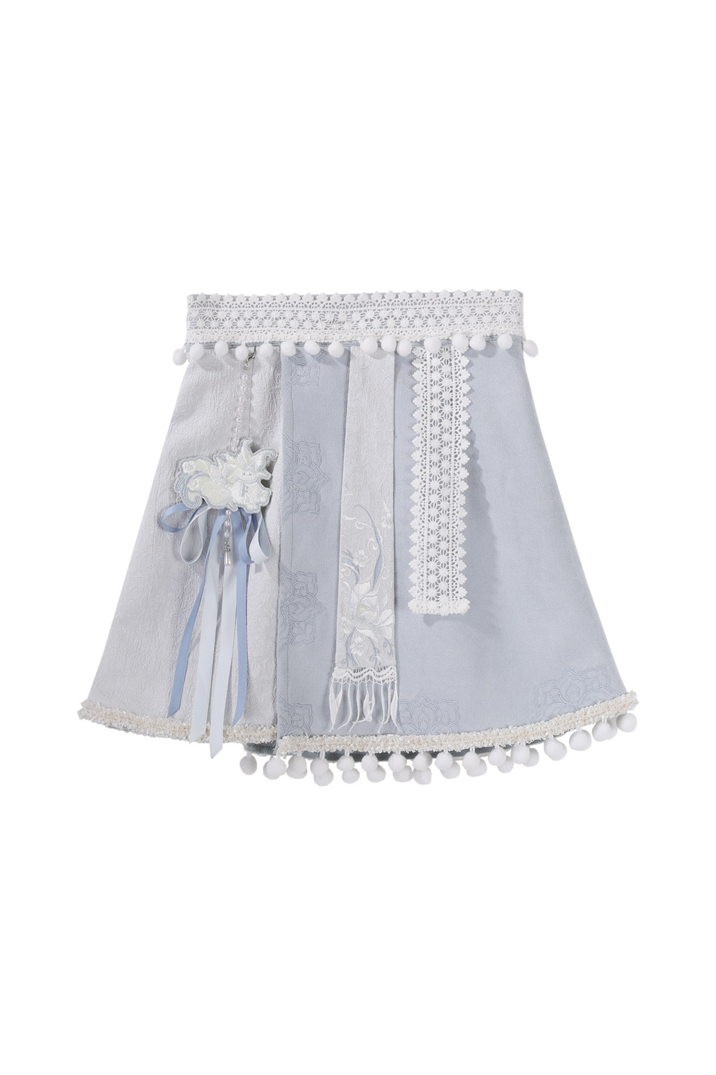 チャイナスノーロリータジャケット+トップス+スカート+スカーフ