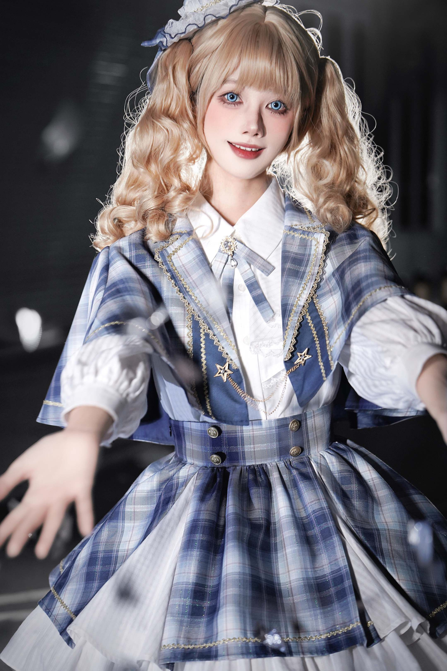 スターライトアイドルコスプレケープ+シャツ+スカート+レッグウォーマー