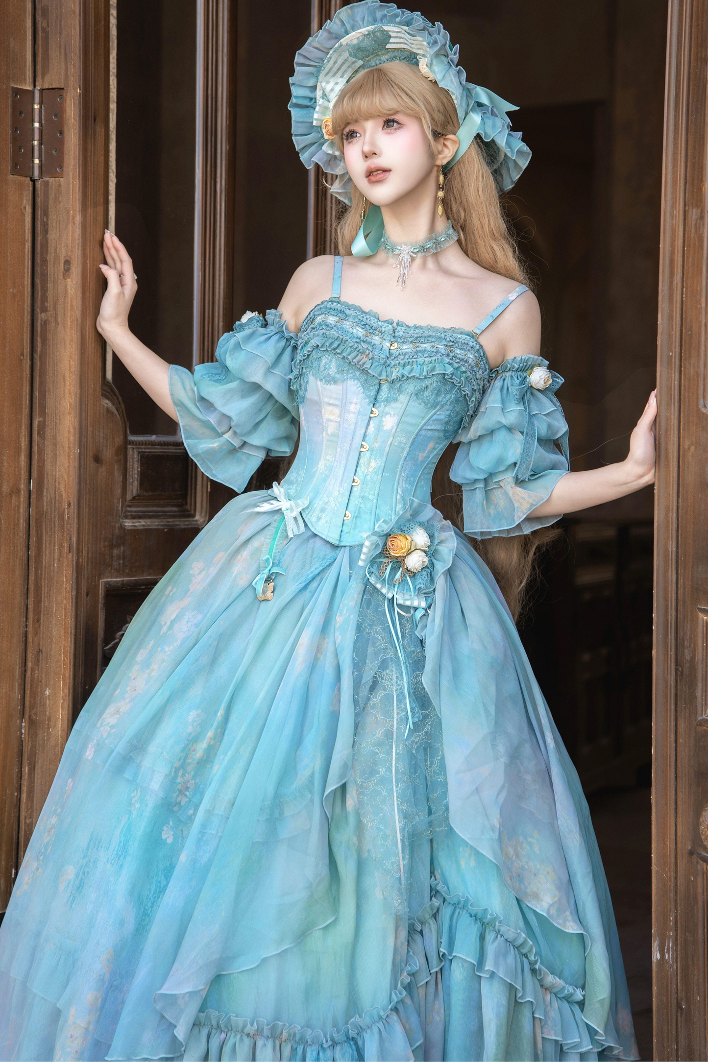 【3月19日予約締切】シルビアトップス+フレアスカート+ハット+スリーブ+ネックレス