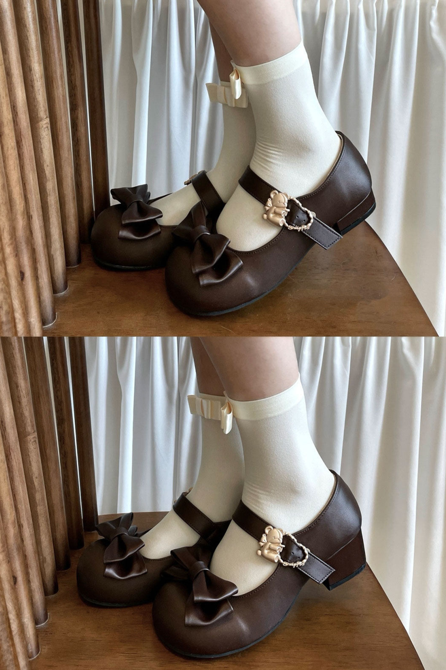 Satin Sheep Puff Shoes