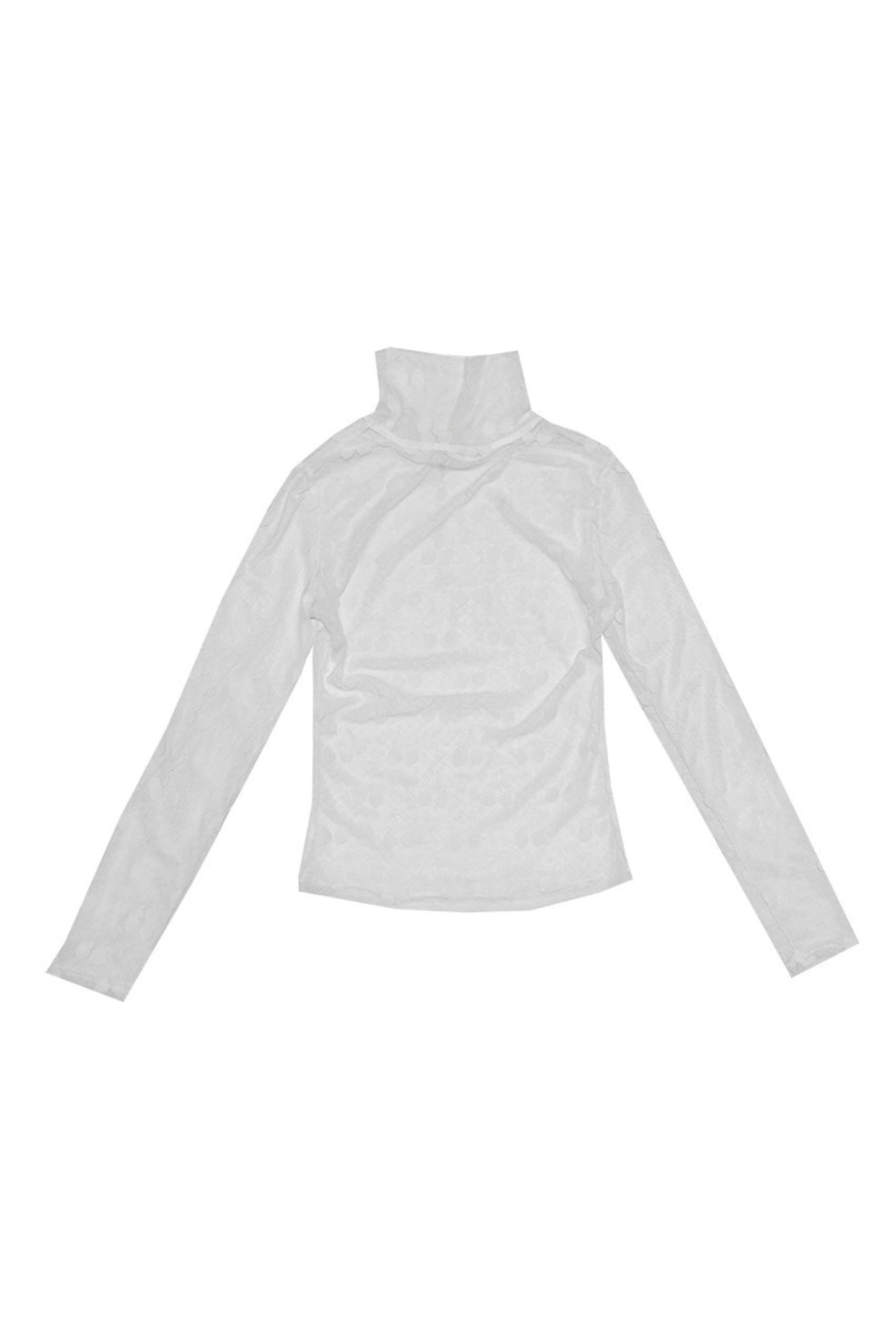 Cherry Jacquard Turtleneck Top