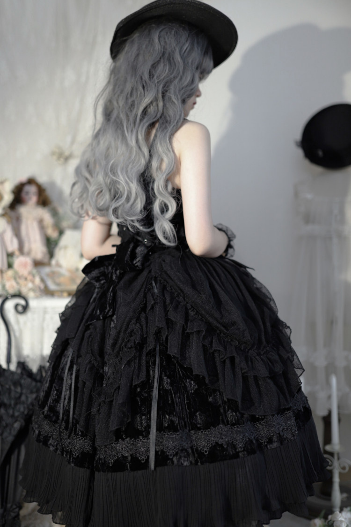 Gothic Chic Doll Lolita Dress + Short Jacket