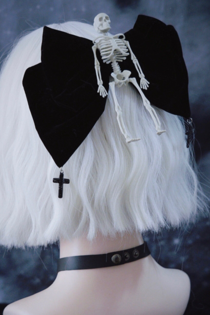 スカルリボンヘアーアクセサリー