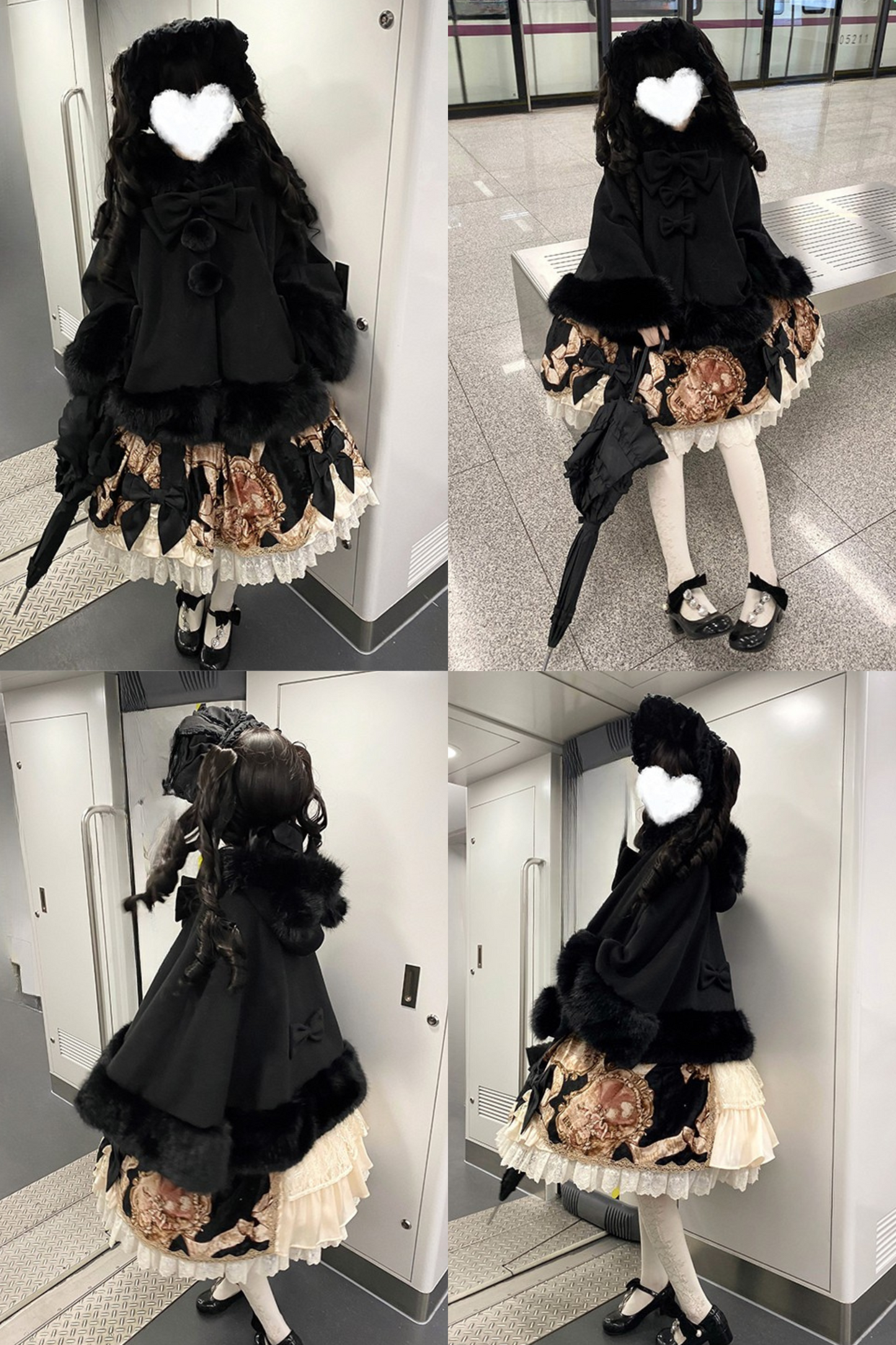 【12月18日予約締切】猫耳ファーフーディーケープコート