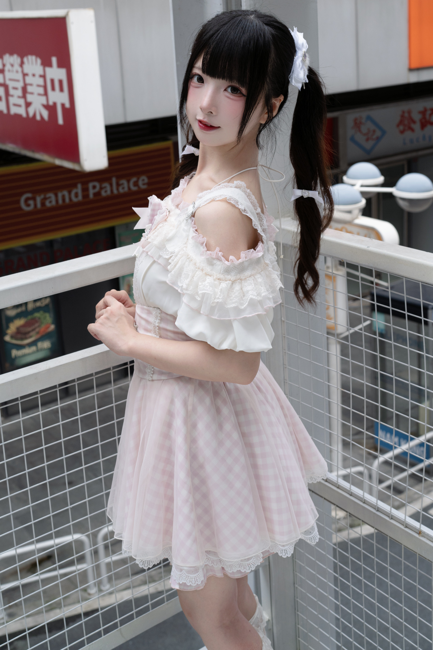 【予約商品】量産オフショルダートップス+ハイウエストスカート