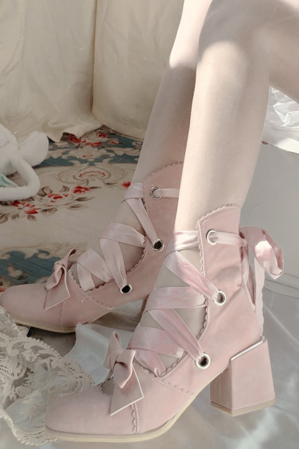 Ribbon Elegant Lace-up Lolita Shoes