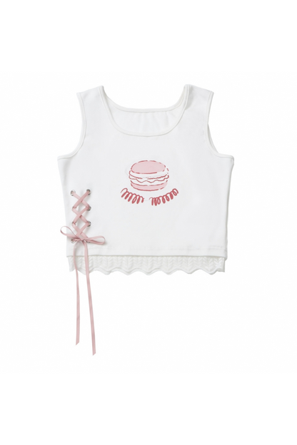 オーバーシャツ＋ノースリーブトップス＋ケーキスカート