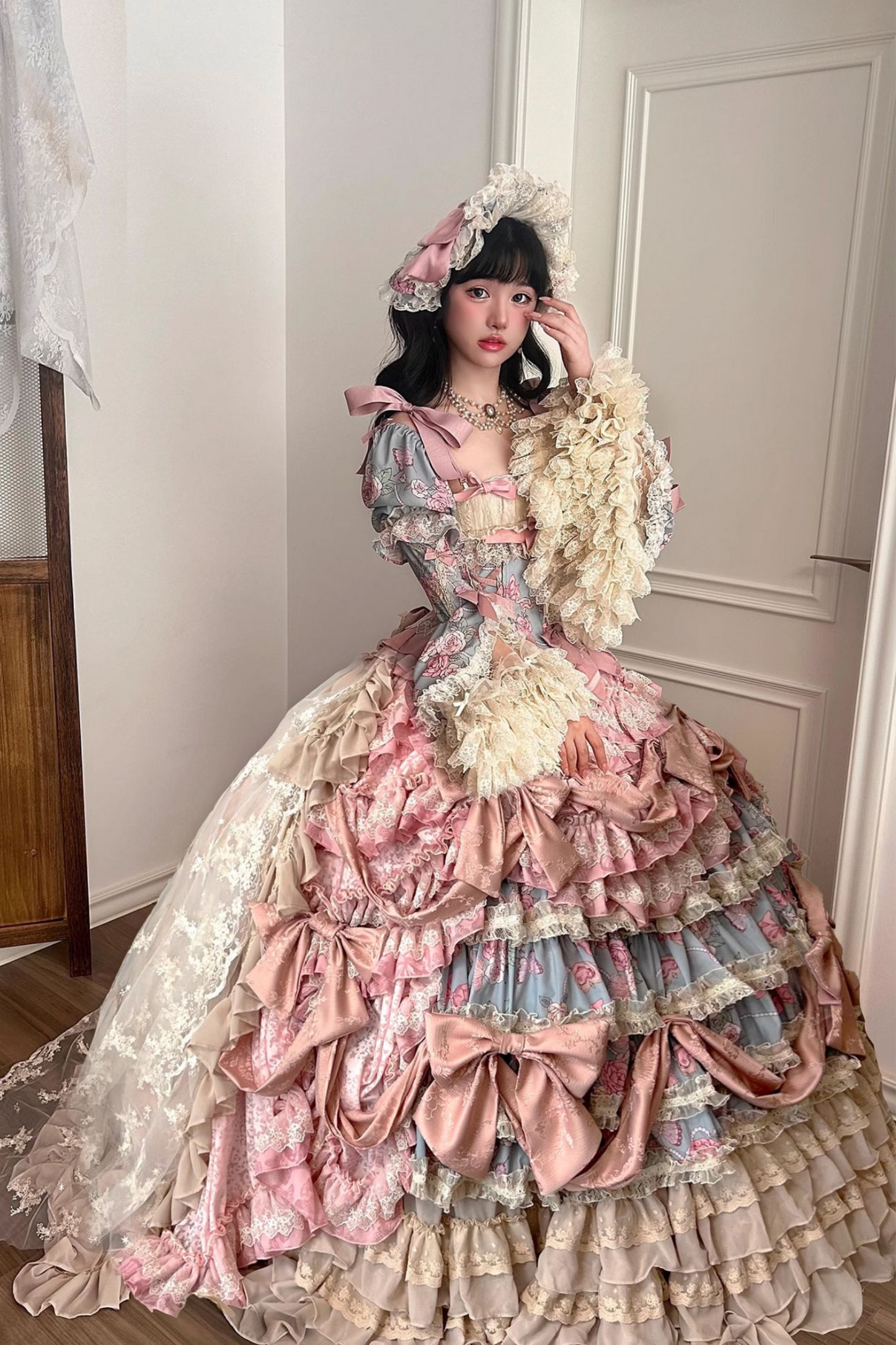 ジュエルローズフラワーマリッジロリータセットアップ