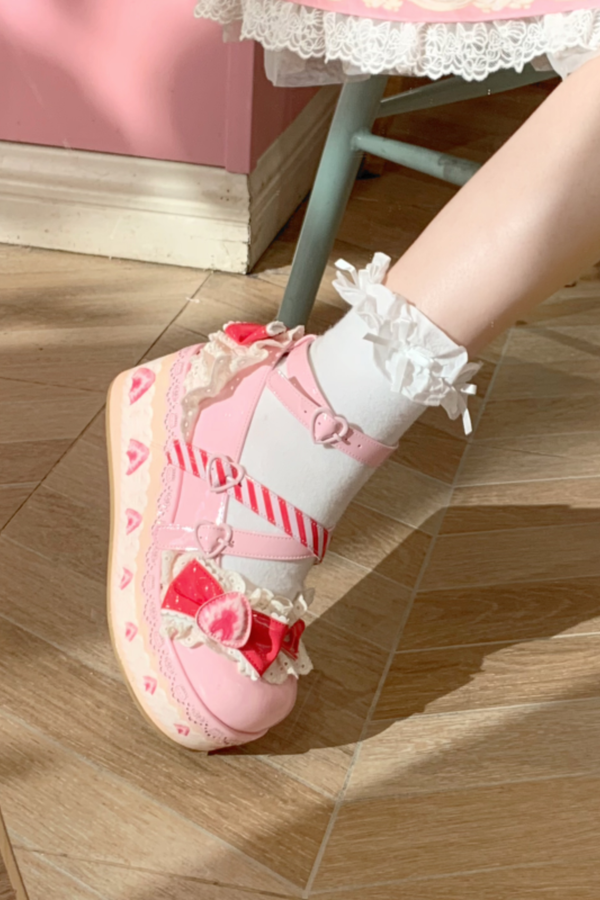 ストロベリーリミテッドロリータシューズ
