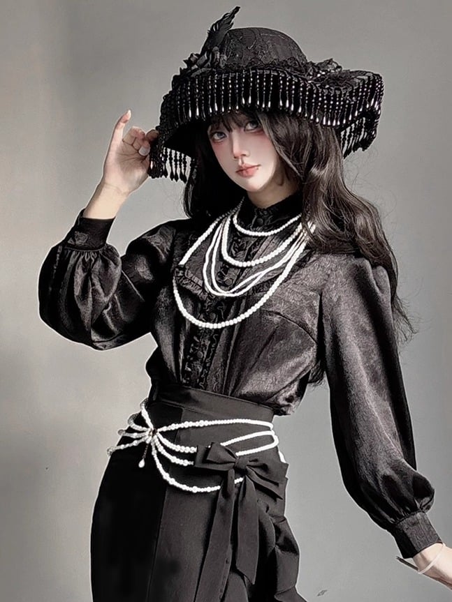 【12月23日予約締切】トワイライトレインロマンティックフリルシャツ