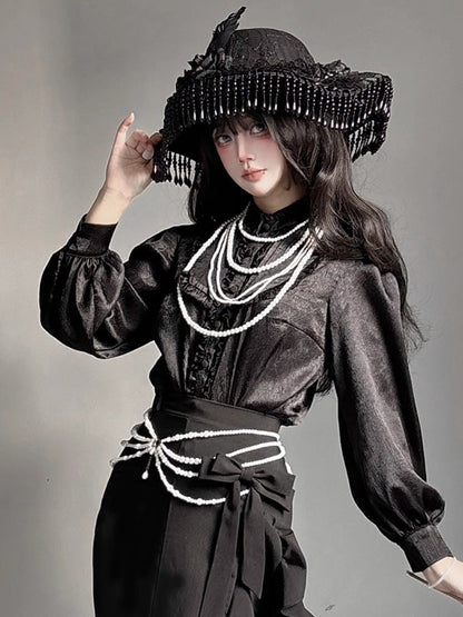 【12月23日予約締切】トワイライトレインロマンティックフリルシャツ