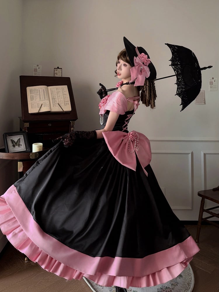 [Précommande jusqu'au 28 avril] Chapeau + accessoires de la série Princesse Rose Gothique Élégante