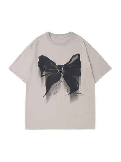 Ribbon cool print T-shirt