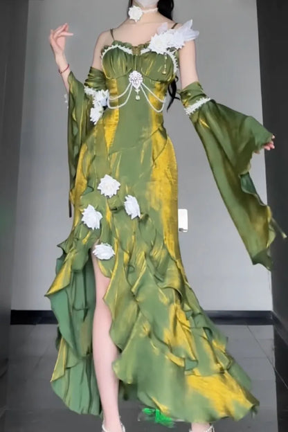 Amour Rose Burgundy Wizard of Oz Serena Purple Mermaid Dress Set