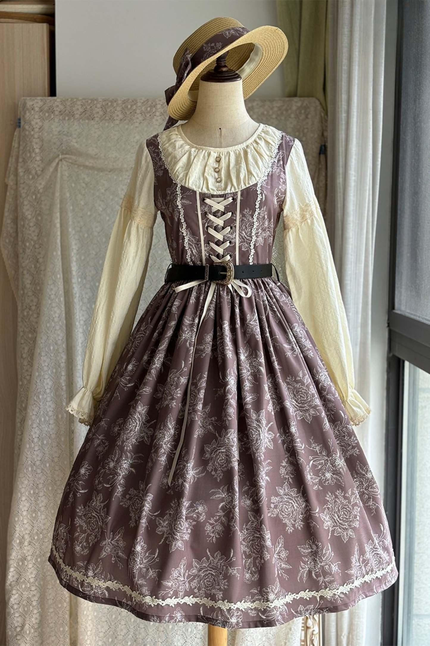 スケッチワイルドローズエレガントロリータドレス