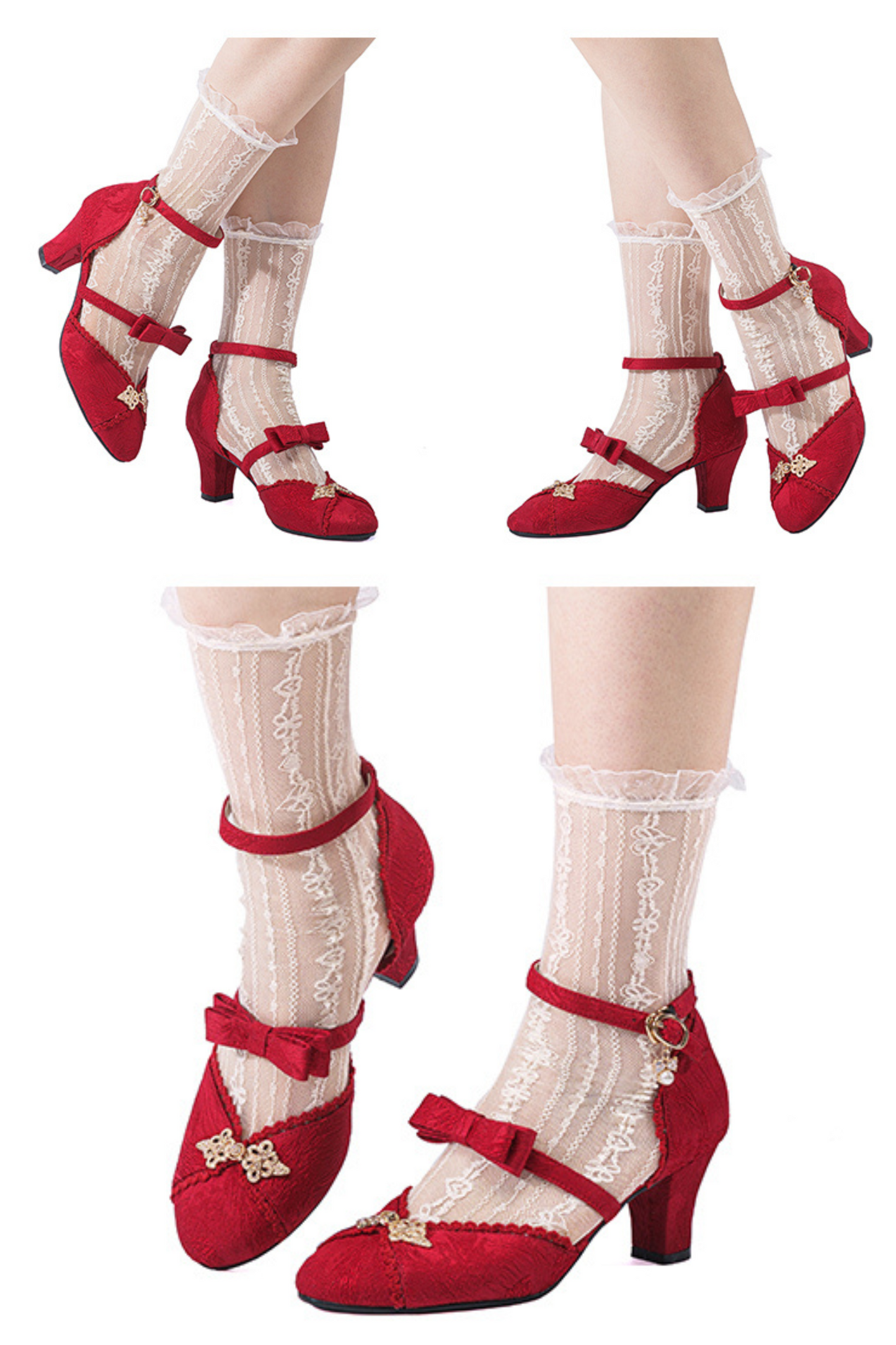 Round Chinese-Style Wedding Shoes