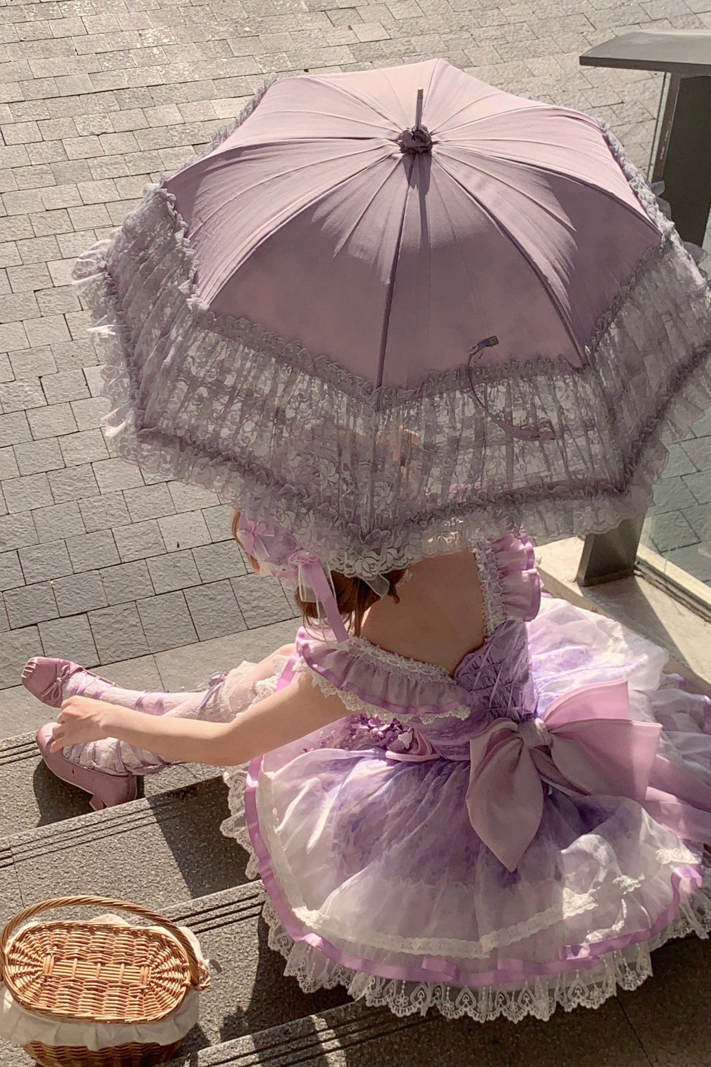 【予約商品】バレエスタイルエレガントドレス+ハット+ヘアバンド+リボンテール