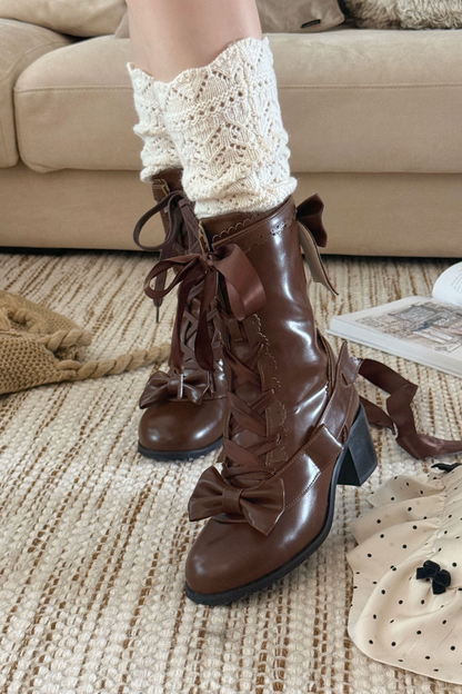 Sheep puff retro boots