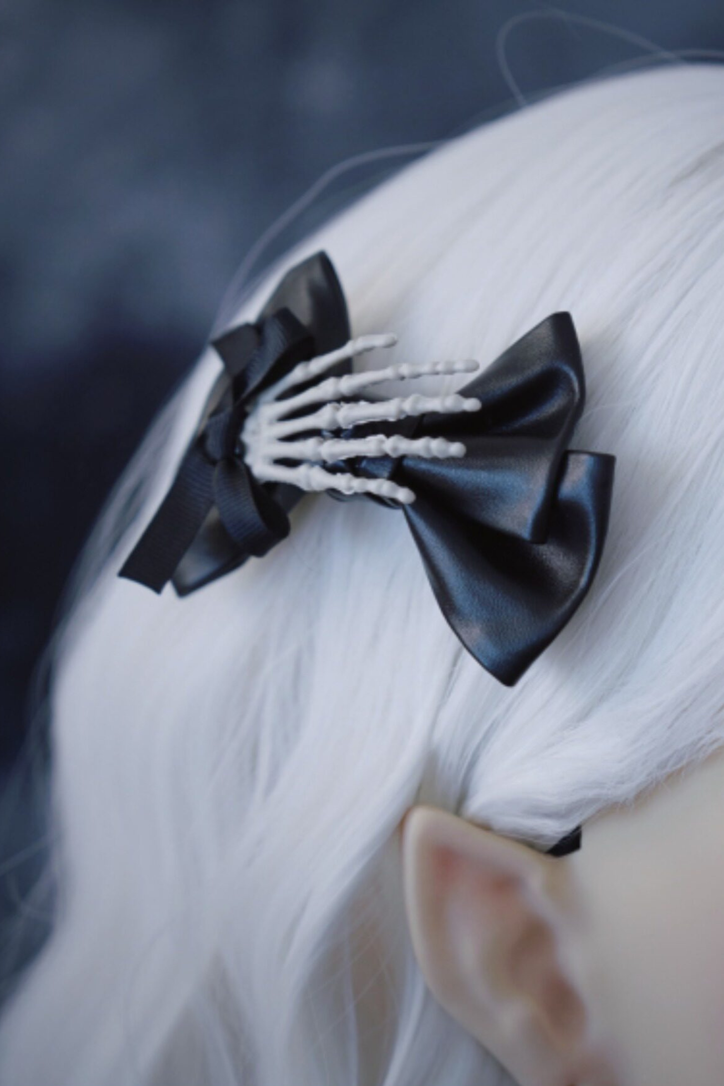 スカルリボンヘアーアクセサリー