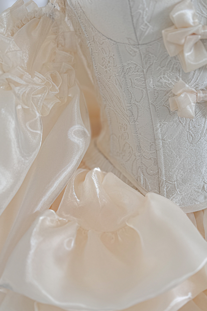 パーフェクトチューブトップ+フリルスカート+リボンテール+パニエ