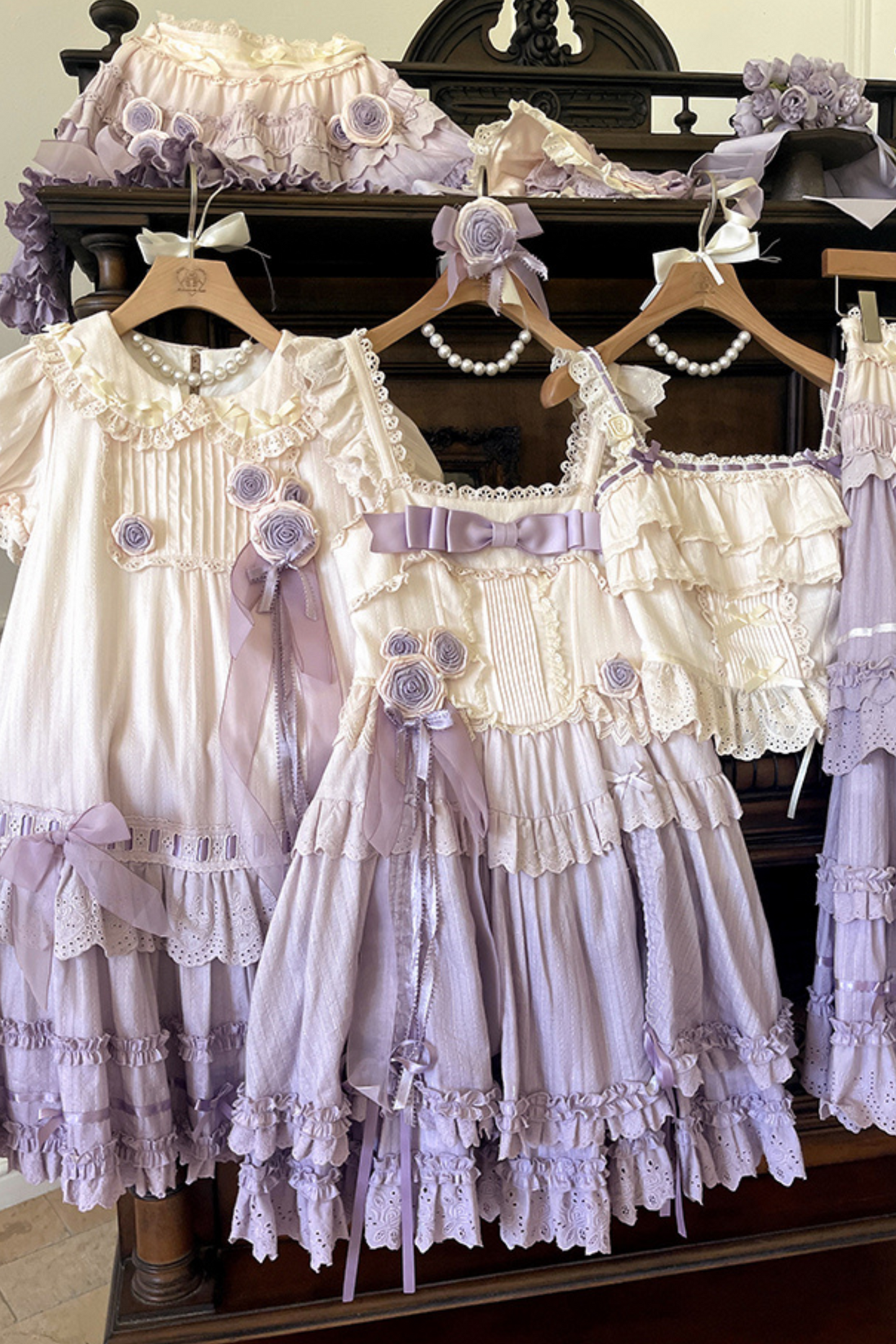 [Reservation Product] Frilled Gradient Princess Lolita Dress Set