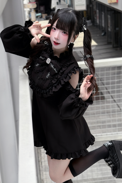 ローズプリンセスオフショルダーフリルリボントップス