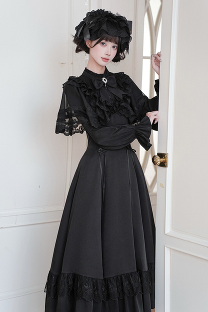 Elegant Dress + Shawl + Ribbon + Headdress