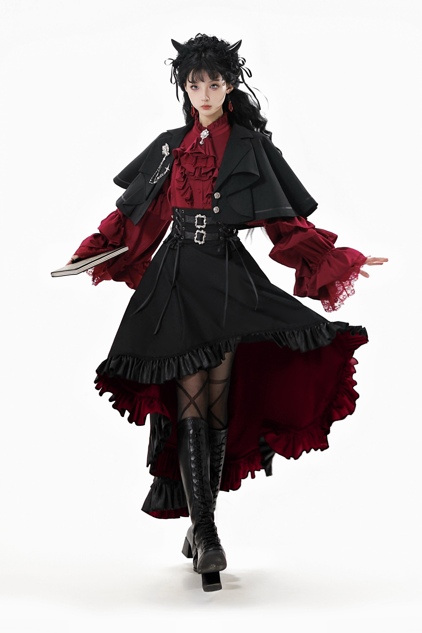 [2월 16일 예약마감] 클래식 로리타 셔츠 + 언밸런스 스커트 + 피쉬테일 스커트 + 반바지